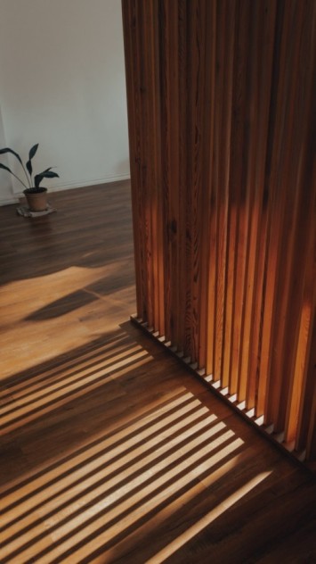 wooden floors in bathroom